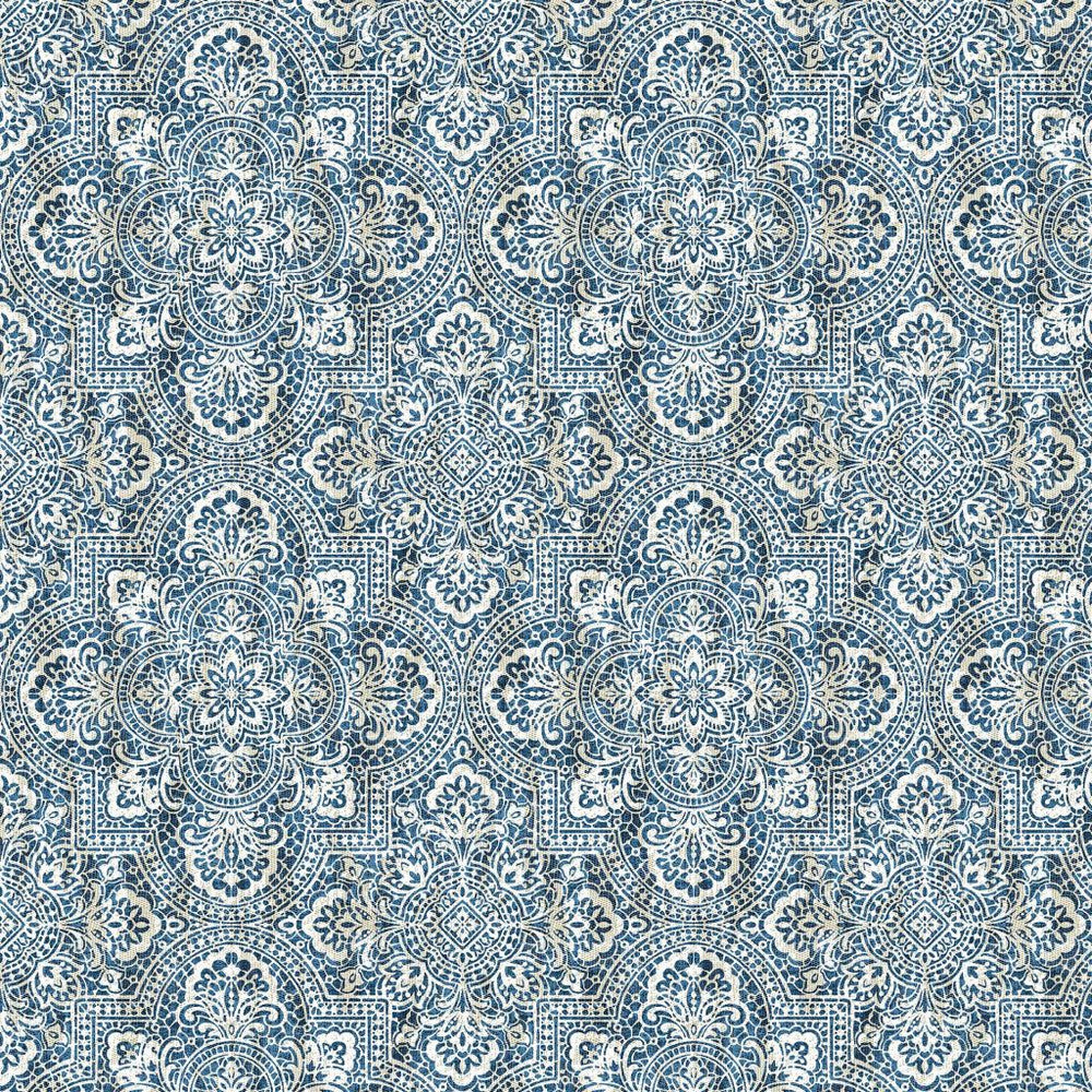 Alsace Damask Sapphire by RM CoCo Fabric