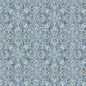 Alsace Damask Sapphire by RM CoCo Fabric