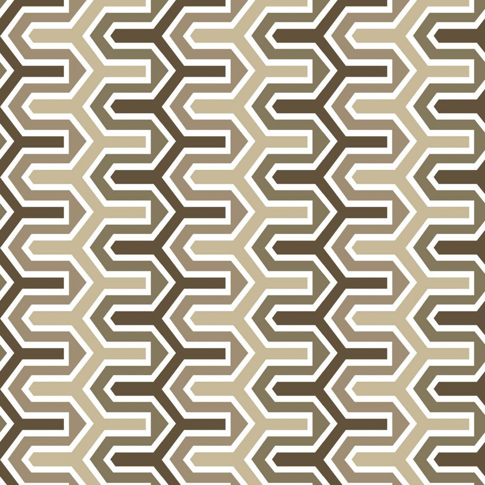Rickety Rac Stripe Café au Lait by RM CoCo Fabric