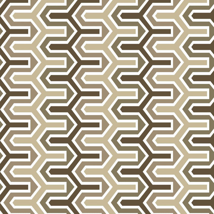 Rickety Rac Stripe Café au Lait by RM CoCo Fabric