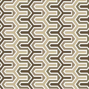 Rickety Rac Stripe Café au Lait by RM CoCo Fabric