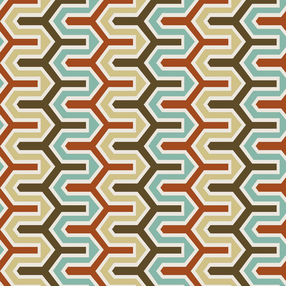 Rickety Rac Stripe Canyon Road by RM CoCo Fabric