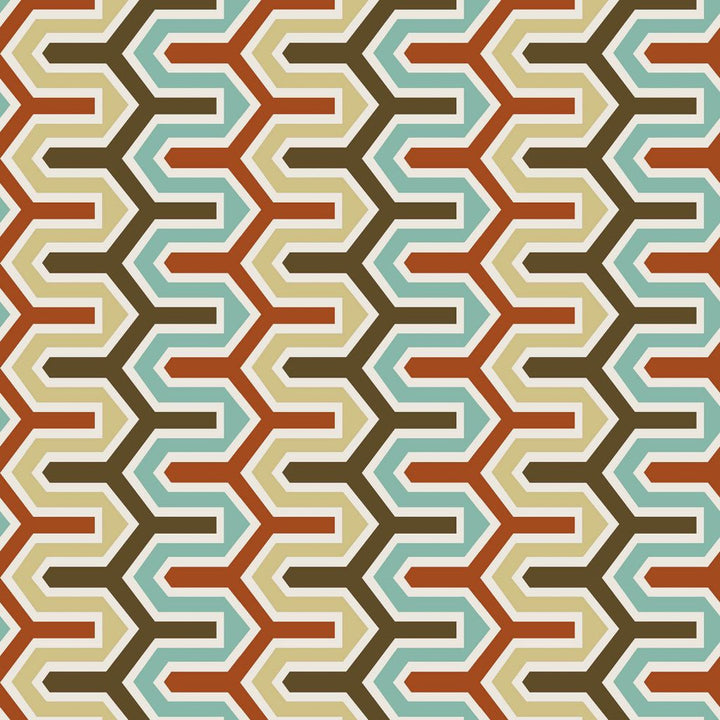 Rickety Rac Stripe Canyon Road by RM CoCo Fabric
