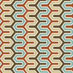 Rickety Rac Stripe Canyon Road by RM CoCo Fabric