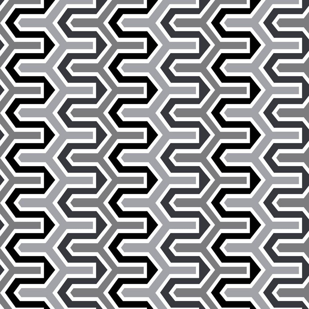 Rickety Rac Stripe Carbon by RM CoCo Fabric