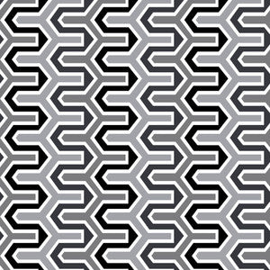 Rickety Rac Stripe Carbon by RM CoCo Fabric