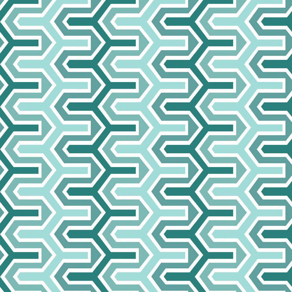Rickety Rac Stripe Sea Mist by RM CoCo Fabric