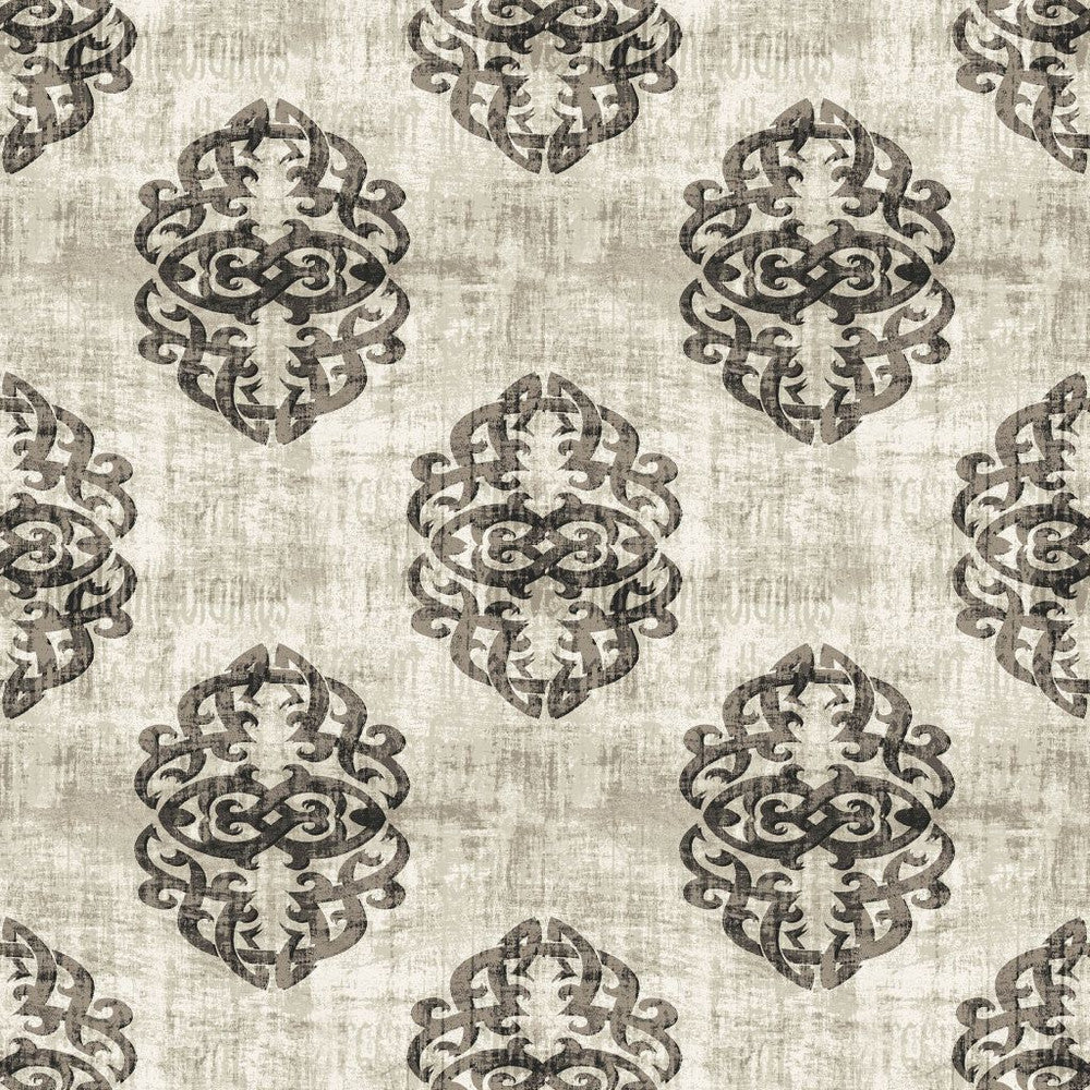 Guinevere Damask Coffee Bean by RM CoCo Fabric