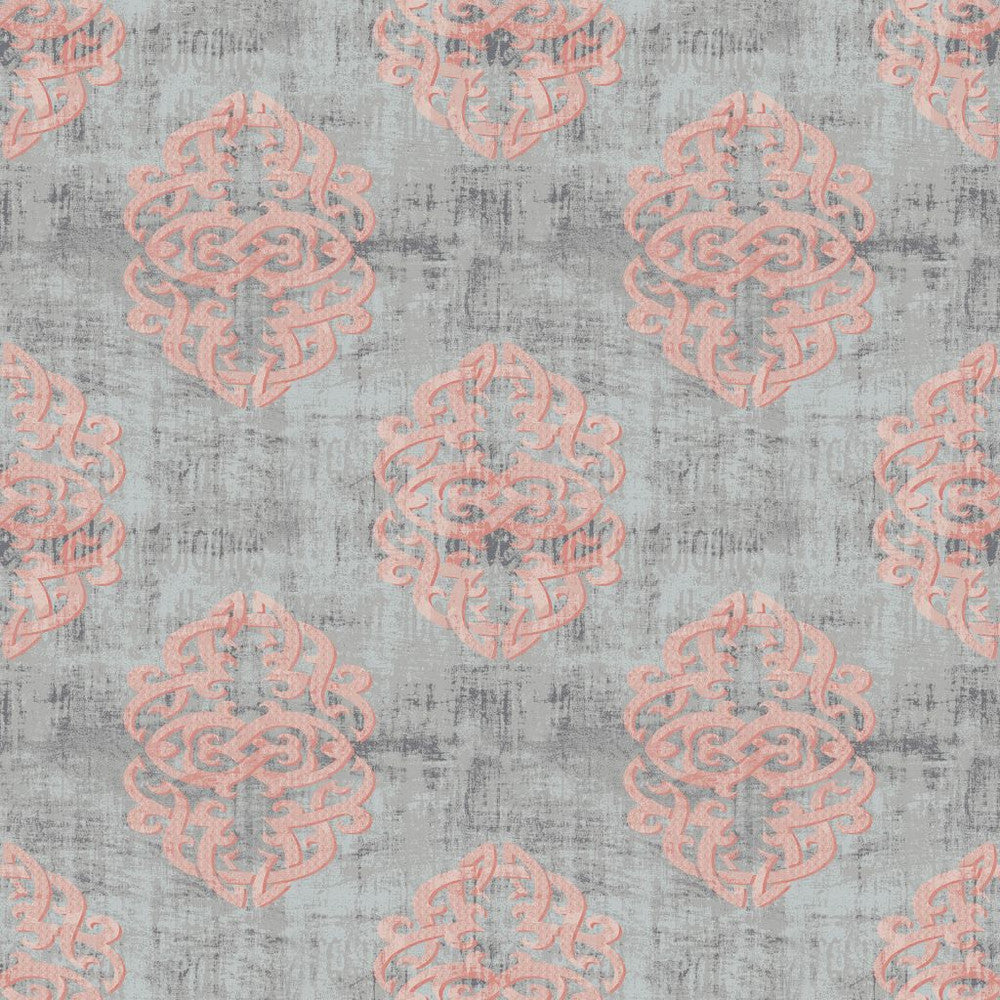 Guinevere Damask Rose Dust by RM CoCo Fabric