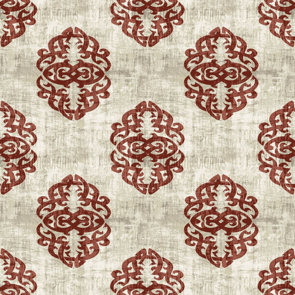 Guinevere Damask Scarlet by RM CoCo Fabric