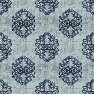 Guinevere Damask Blue Bell by RM CoCo Fabric