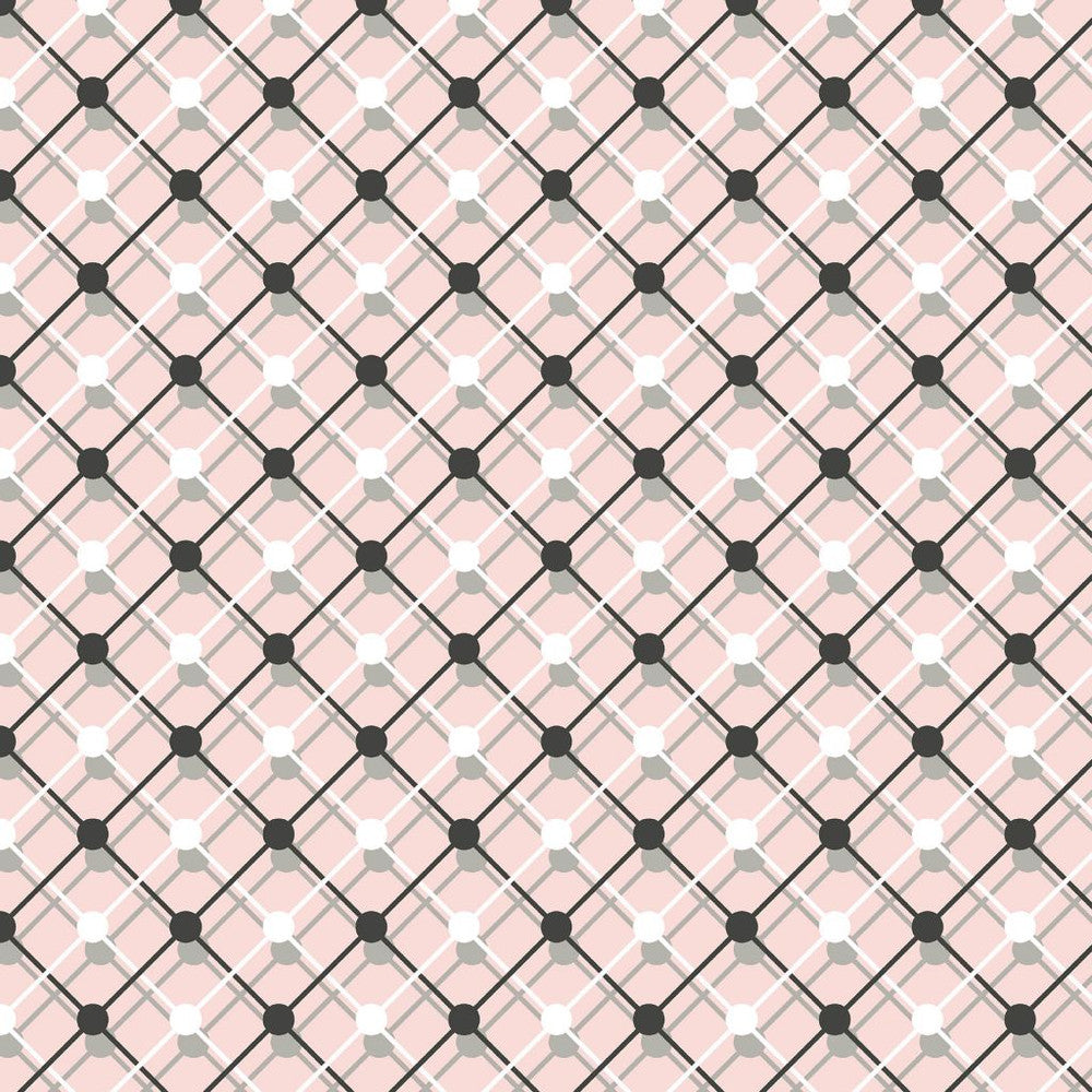 Illusion Trellis Rose Dust by RM CoCo Fabric