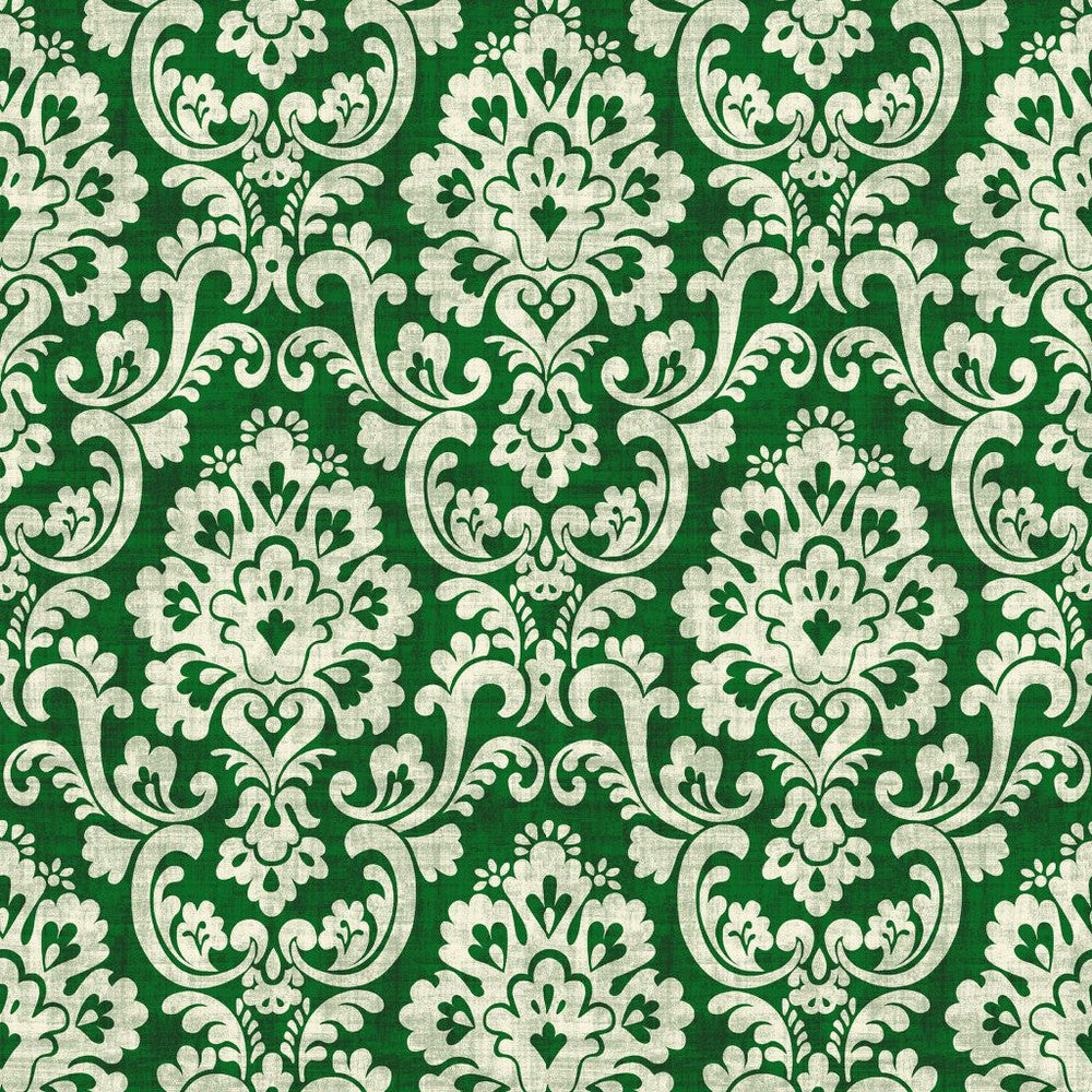 Frescato Damask Reversal Emerald by RM CoCo Fabric ColorWorks Spring 2022 RM Studio See Sample 0 Horizontal: 13.5 and Vertical: 20.5 0 - Fabric Carolina -