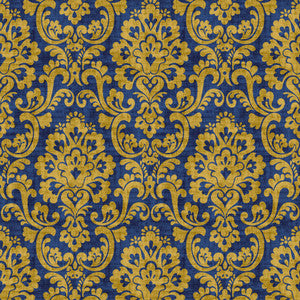Frescato Damask Reversal Lazuli by RM CoCo Fabric