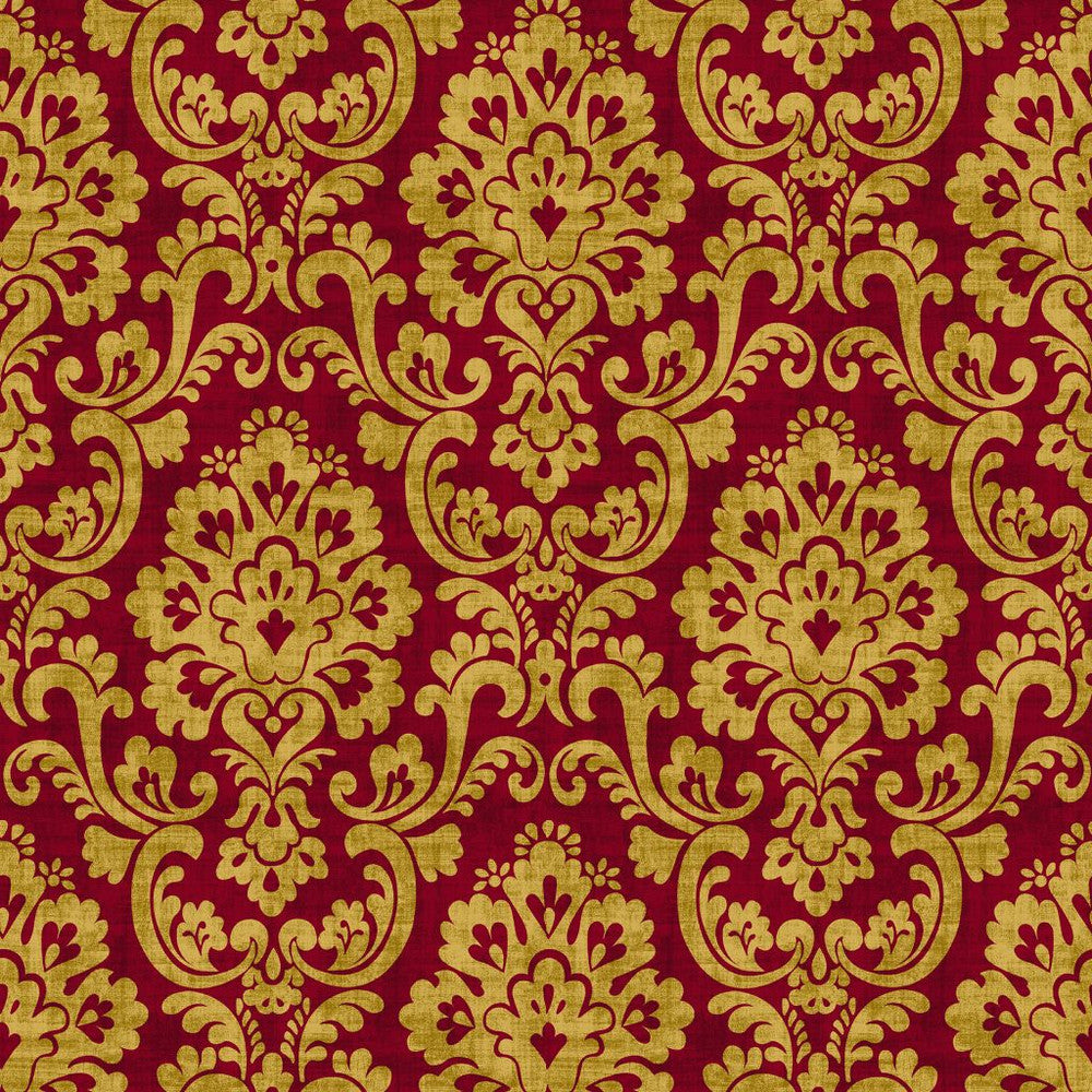 Frescato Damask Reversal Opera Red by RM CoCo Fabric ColorWorks Spring 2022 RM Studio See Sample 0 Horizontal: 13.5 and Vertical: 20.5 0 - Fabric Carolina -