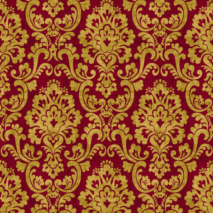 Frescato Damask Reversal Opera Red by RM CoCo Fabric