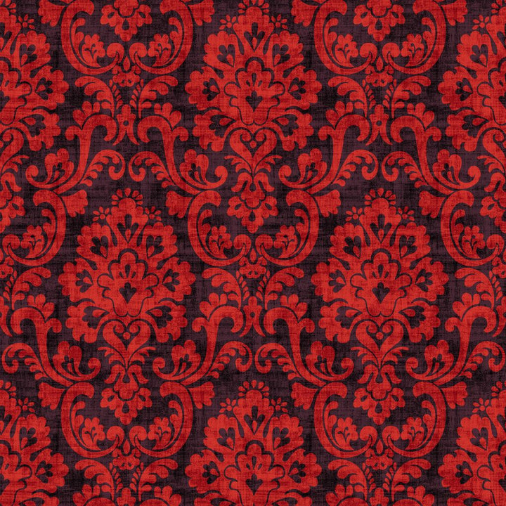 Frescato Damask Reversal Purple Flame by RM CoCo Fabric