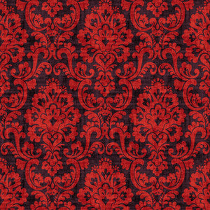 Frescato Damask Reversal Purple Flame by RM CoCo Fabric