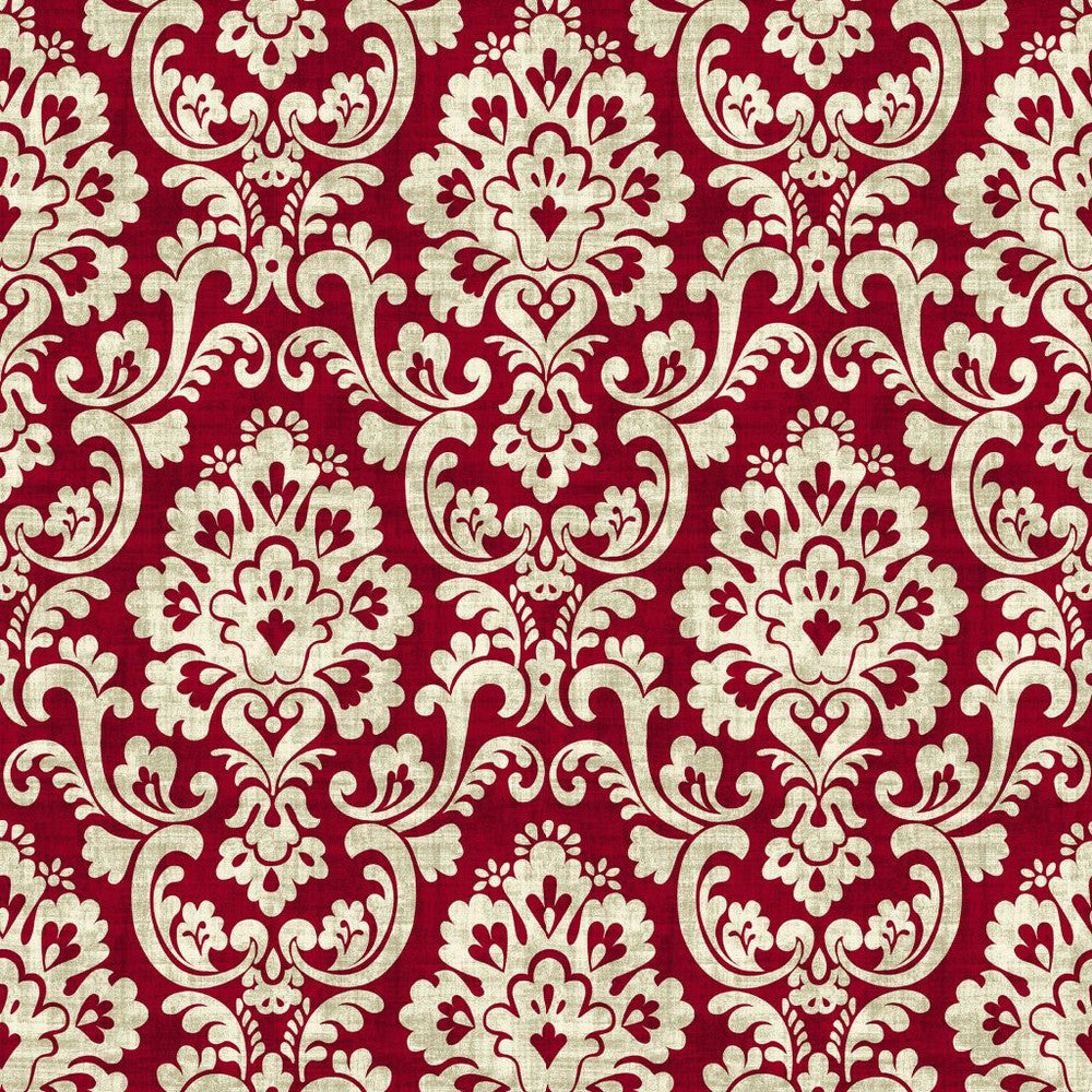 Frescato Damask Reversal Red Hot by RM CoCo Fabric ColorWorks Spring 2022 RM Studio See Sample 0 Horizontal: 13.5 and Vertical: 20.5 0 - Fabric Carolina -