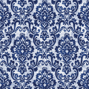 Frescato Damask Cobalt by RM CoCo Fabric