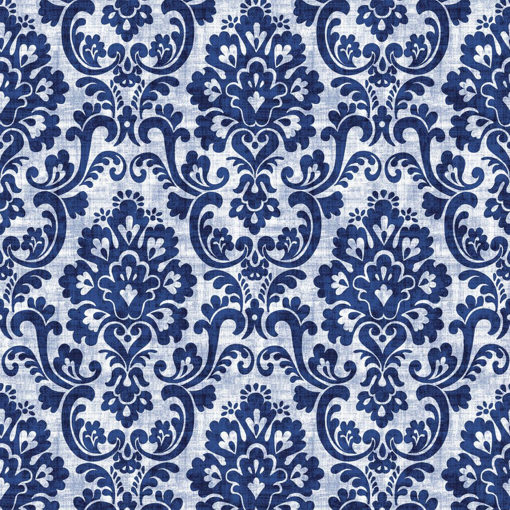 Frescato Damask Cobalt by RM CoCo Fabric ColorWorks Spring 2022 RM Studio See Sample 0 Horizontal: 13.5 and Vertical: 20.5 0 - Fabric Carolina -