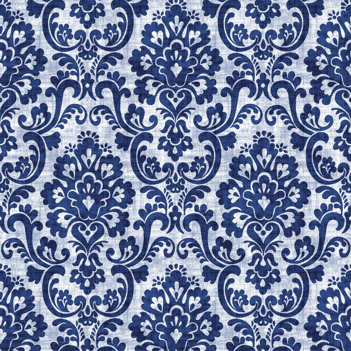 Frescato Damask Cobalt by RM CoCo Fabric ColorWorks Spring 2022 RM Studio See Sample 0 Horizontal: 13.5 and Vertical: 20.5 0 - Fabric Carolina -