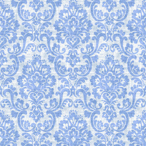 Frescato Damask French Blue by RM CoCo Fabric