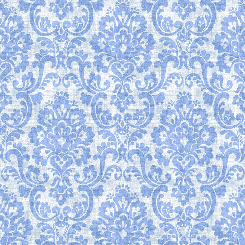 Frescato Damask French Blue by RM CoCo Fabric ColorWorks Spring 2022 RM Studio See Sample 0 Horizontal: 13.5 and Vertical: 20.5 0 - Fabric Carolina -