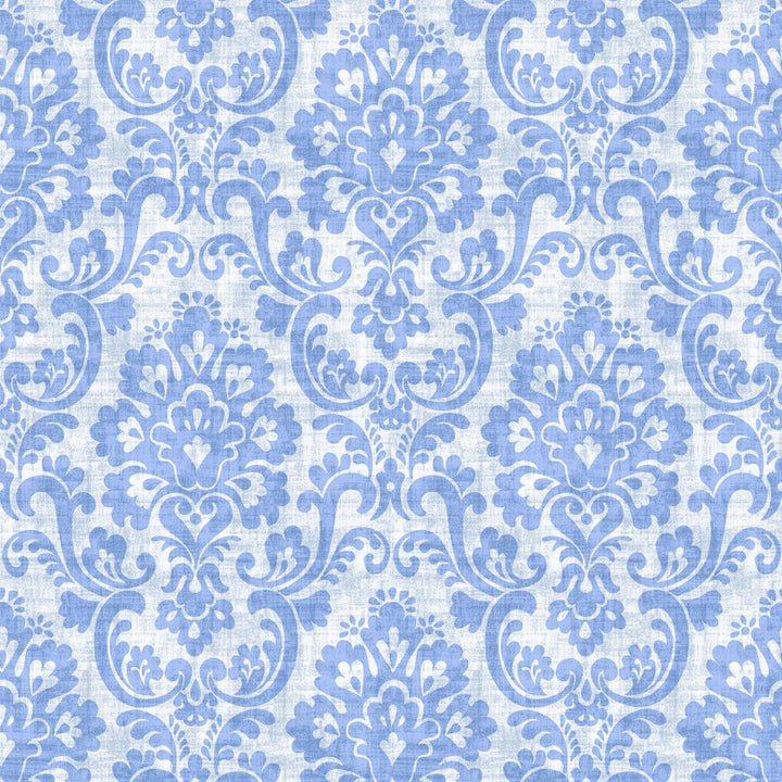 Frescato Damask French Blue by RM CoCo Fabric ColorWorks Spring 2022 RM Studio See Sample 0 Horizontal: 13.5 and Vertical: 20.5 0 - Fabric Carolina -