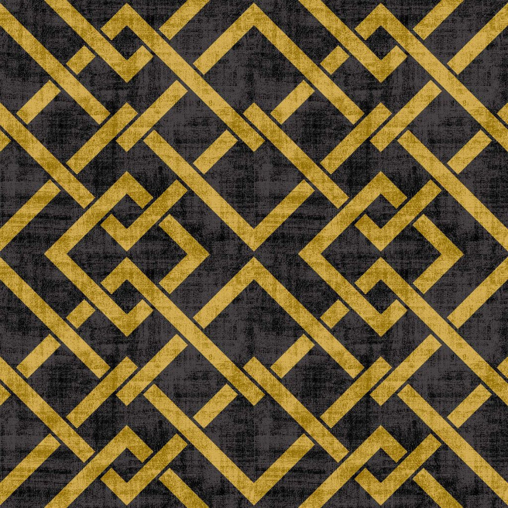 Frescato Trellis Reversal Black Gold by RM CoCo Fabric