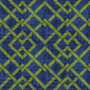 Frescato Trellis Reversal Blue Grass by RM CoCo Fabric