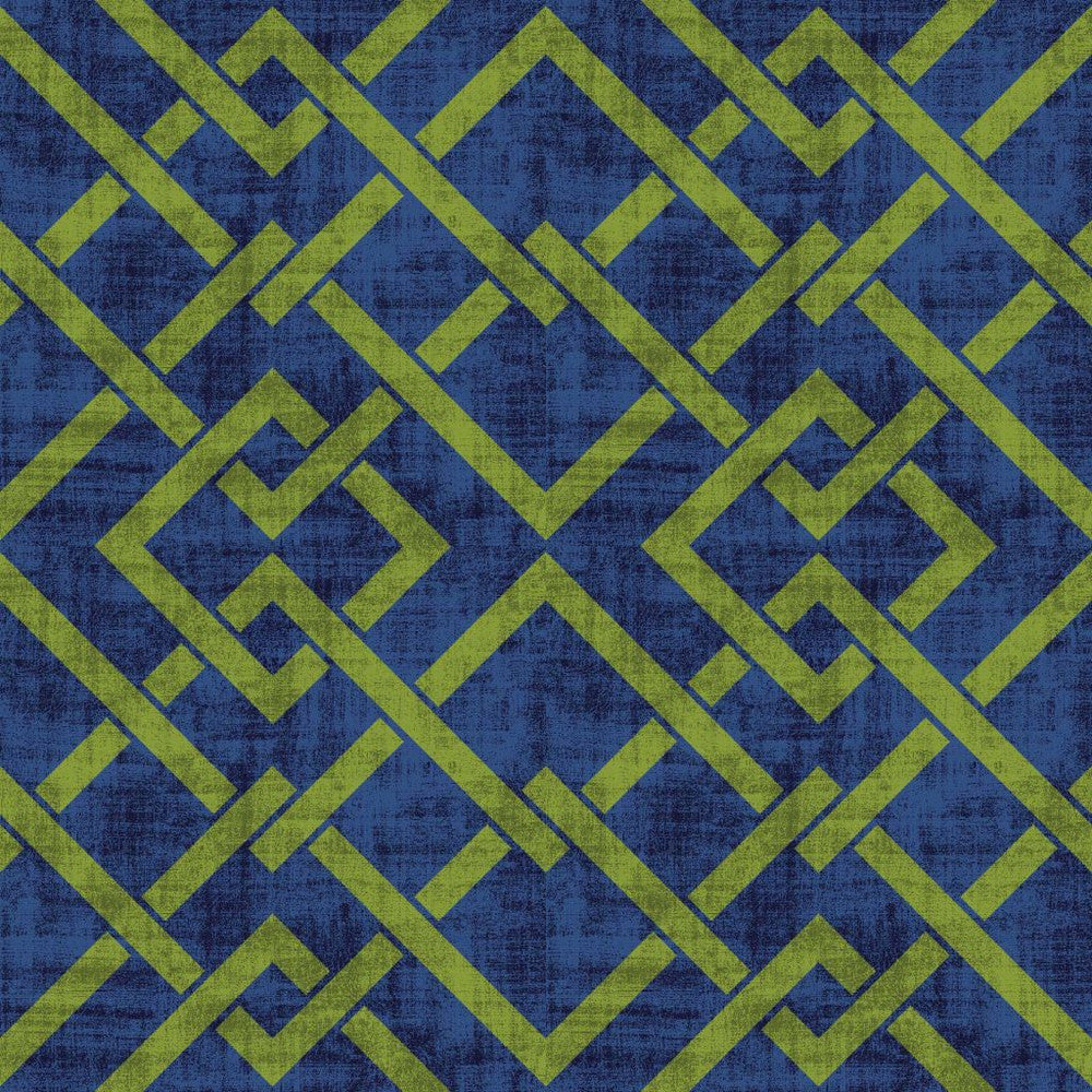 Frescato Trellis Reversal Blue Grass by RM CoCo Fabric
