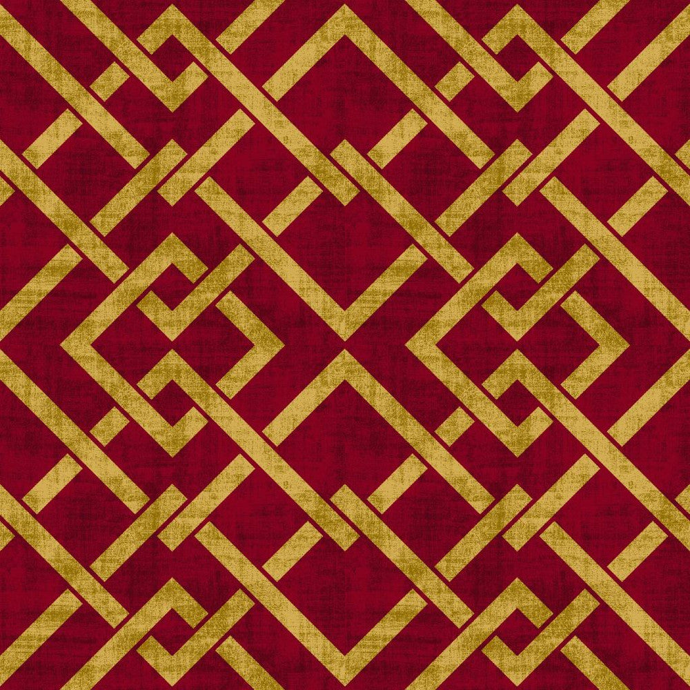 Frescato Trellis Reversal Opera Red by RM CoCo Fabric