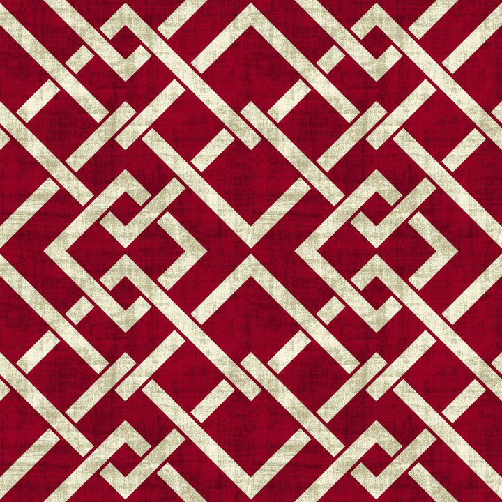 Frescato Trellis Reversal Red Hot by RM CoCo Fabric