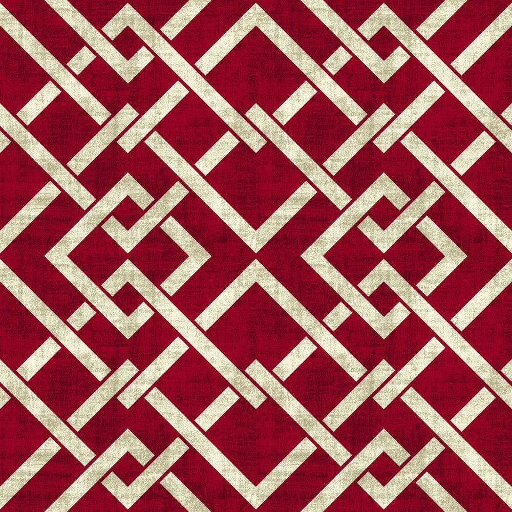 Frescato Trellis Reversal Red Hot by RM CoCo Fabric
