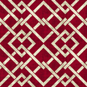 Frescato Trellis Reversal Red Hot by RM CoCo Fabric