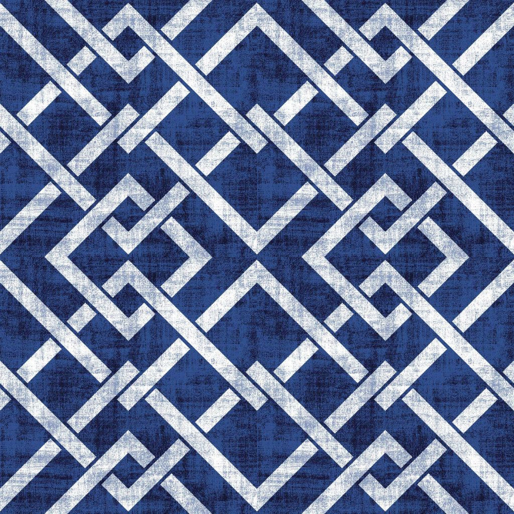 Frescato Trellis Reversal Sapphire by RM CoCo Fabric