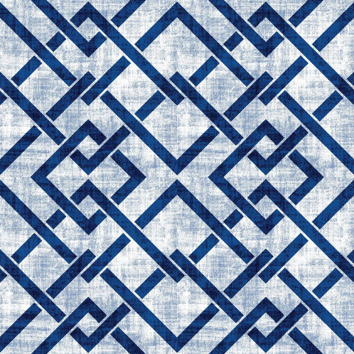 Frescato Trellis Cobalt by RM CoCo Fabric