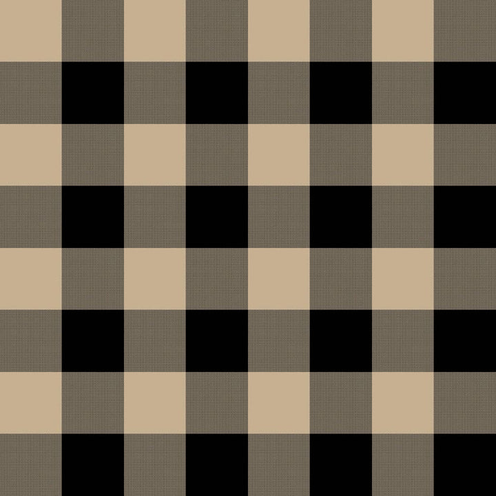 Big Sky Check Black Stone by RM CoCo Fabric