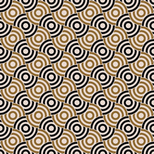 Circle Up Black Walnut by RM CoCo Fabric