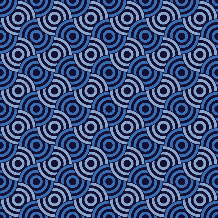 Circle Up Cobalt by RM CoCo Fabric