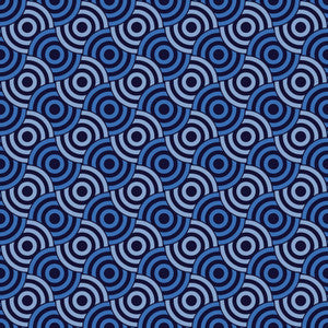 Circle Up Cobalt by RM CoCo Fabric