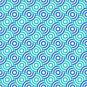 Circle Up Ocean by RM CoCo Fabric