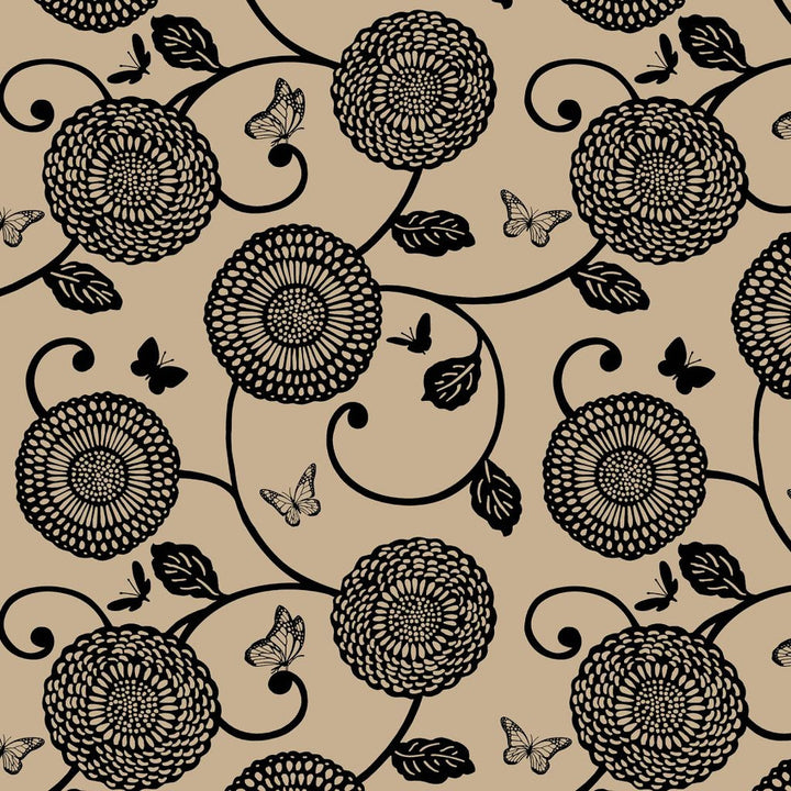 Mum's the Word Black Stone by RM CoCo Fabric
