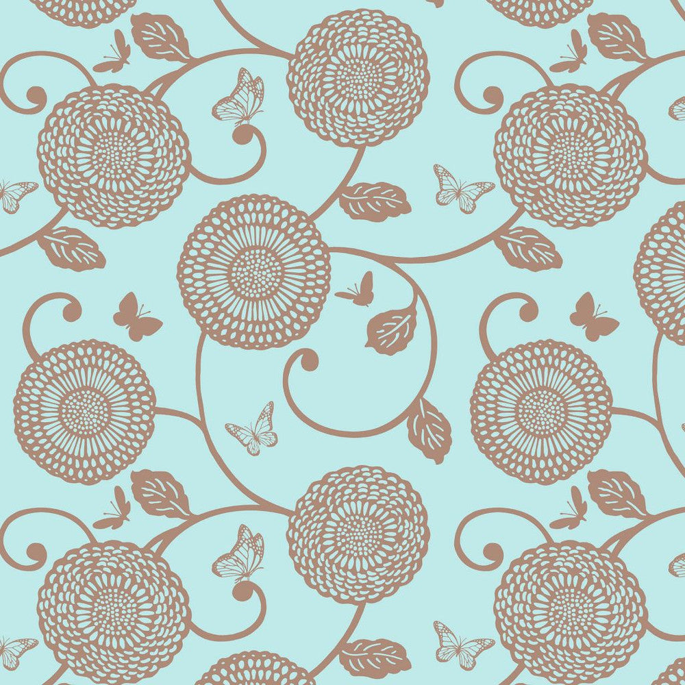 Mum's the Word Robin's Egg by RM CoCo Fabric