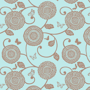 Mum's the Word Robin's Egg by RM CoCo Fabric