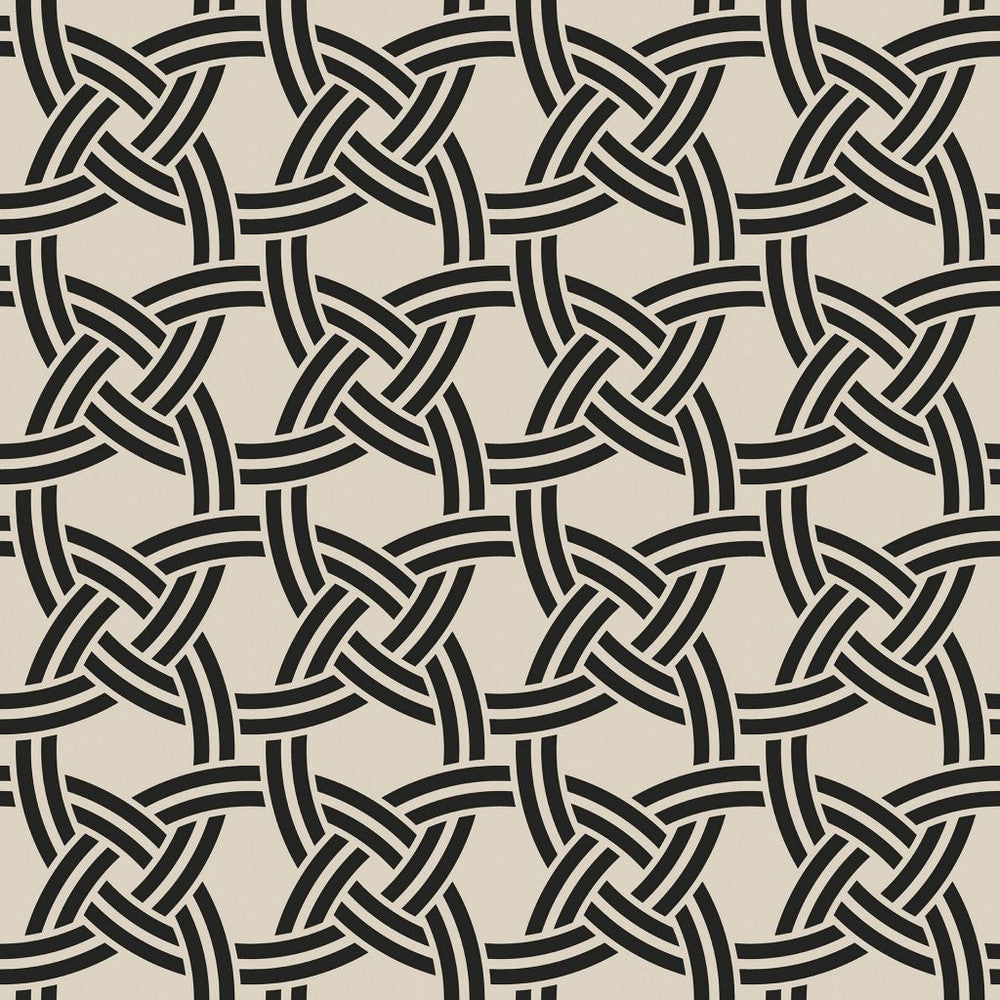 Nautical Knot Black Stone by RM CoCo Fabric
