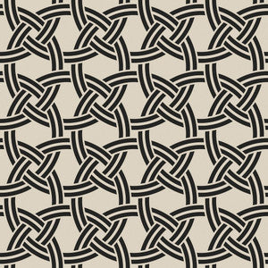 Nautical Knot Black Stone by RM CoCo Fabric