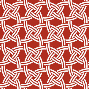 Nautical Knot Firethorn by RM CoCo Fabric