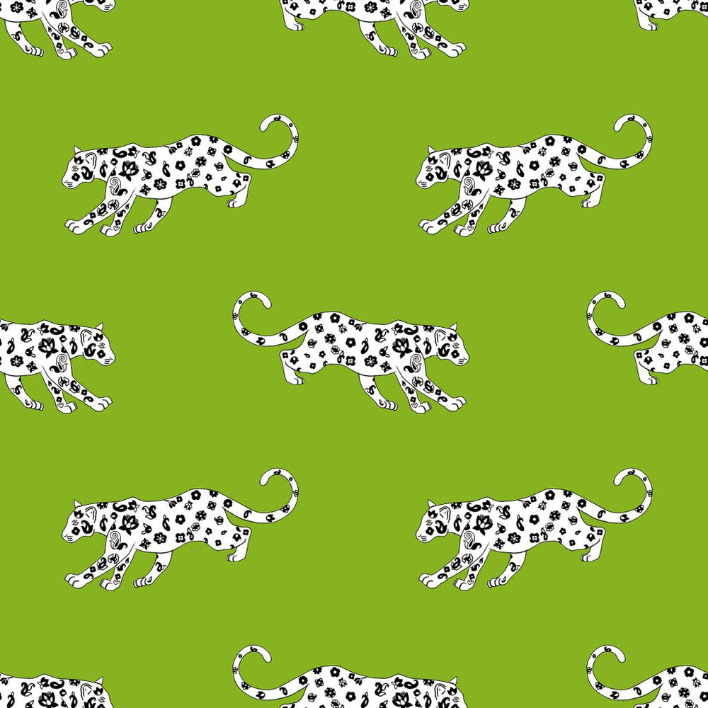 Cool Cat Kiwi by RM CoCo Fabric
